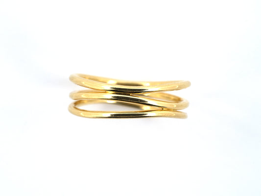 902373 - Tiffany  Peretti Gold Wave 3-Row Ring