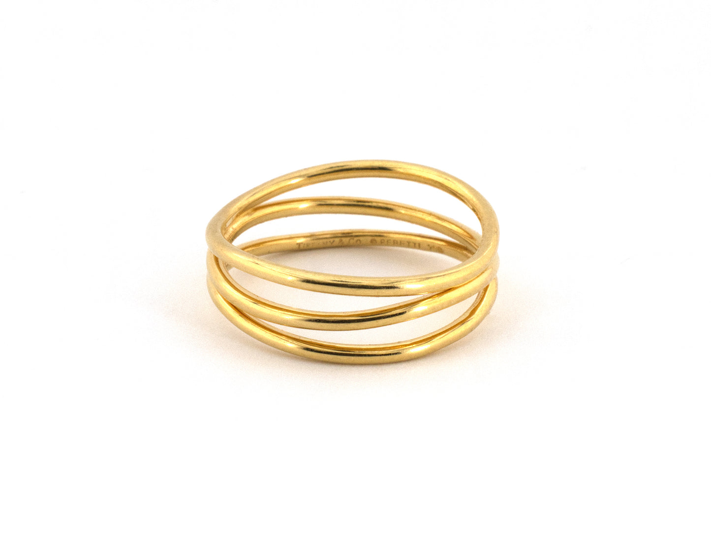 902373 - Tiffany  Peretti Gold Wave 3-Row Ring