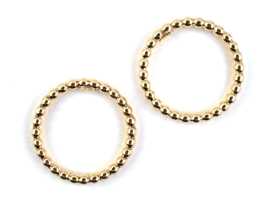 902376 - Set of Gold Beaded Wedding-Band Rings