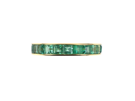 902395 - Gold Emerald Channel Set Eternity Ring