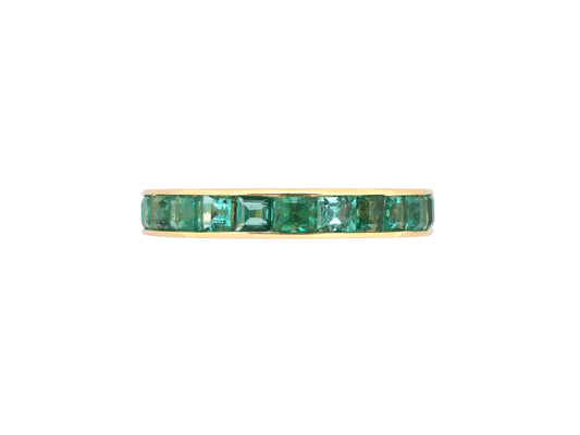 902396 - Gold Emerald Channel Set Eternity Ring