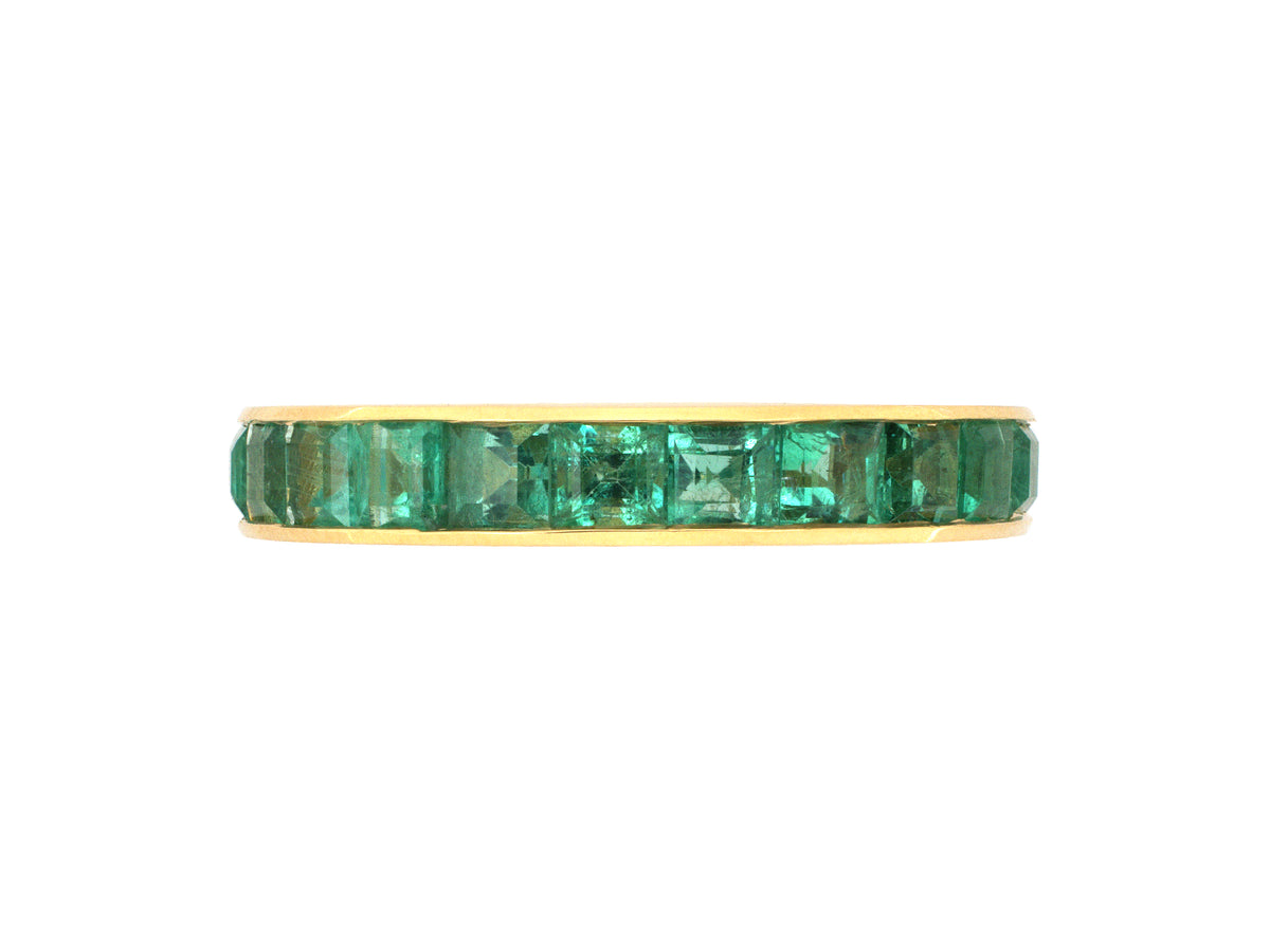 902397 - Gold Emerald Channel Set Eternity Ring
