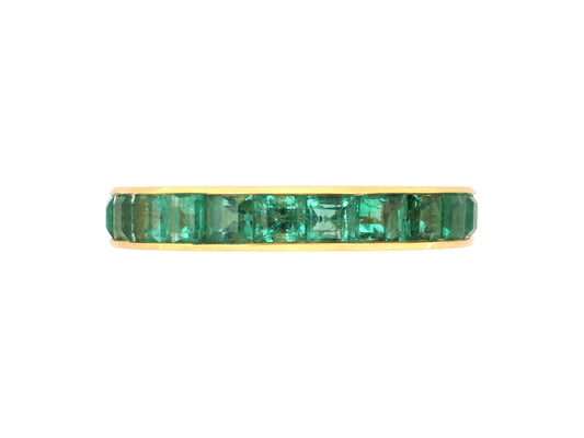 902397 - Gold Emerald Channel Set Eternity Ring