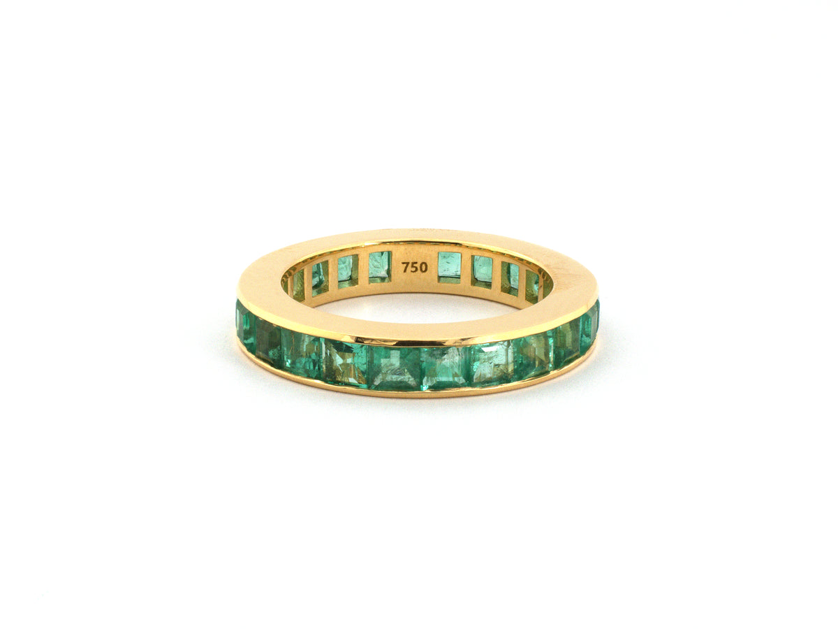 902397 - Gold Emerald Channel Set Eternity Ring