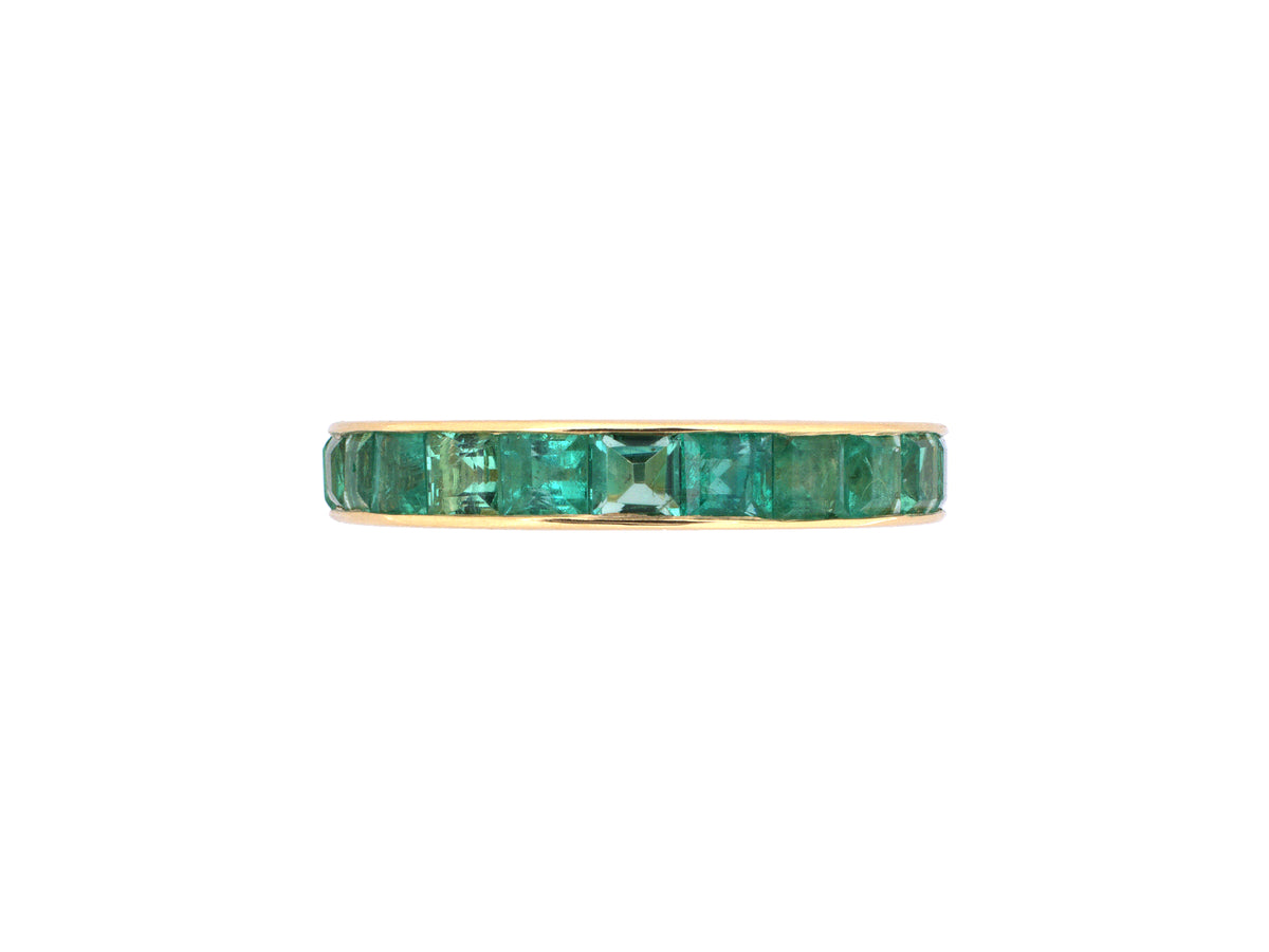 902398 - Gold Emerald Channel Set Eternity Ring