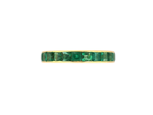 902405 - Gold Channel Set Emerald Eternity Ring