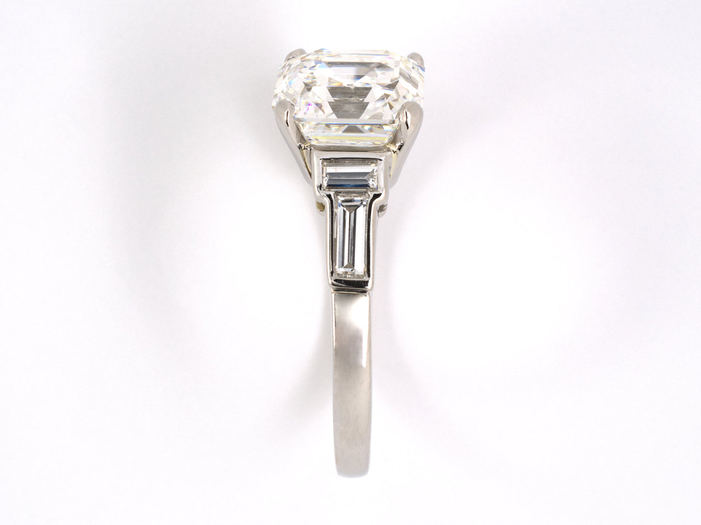 92885 - Art Deco Platinum GIA Diamond Engagement Ring