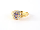 93591 - SOLD - Opal Diamond Antique-Style Cluster Ring