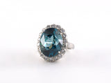 95045 - Circa 1950 Platinum Diamond Zircon Ring