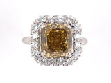 95506 - SOLD - Platinum GIA Diamond Cluster Ring