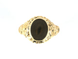 96450 - Gold Carved Shoulder Oval Insignia Ring
