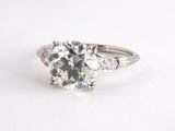 97127 - Platinum GIA Diamond 3 Wire Engagement Ring