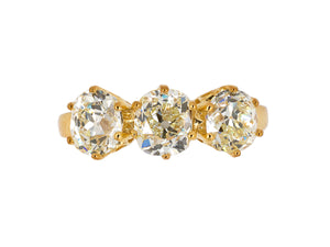 97184 - SOLD - Gold Diamond 3-Stone Ring