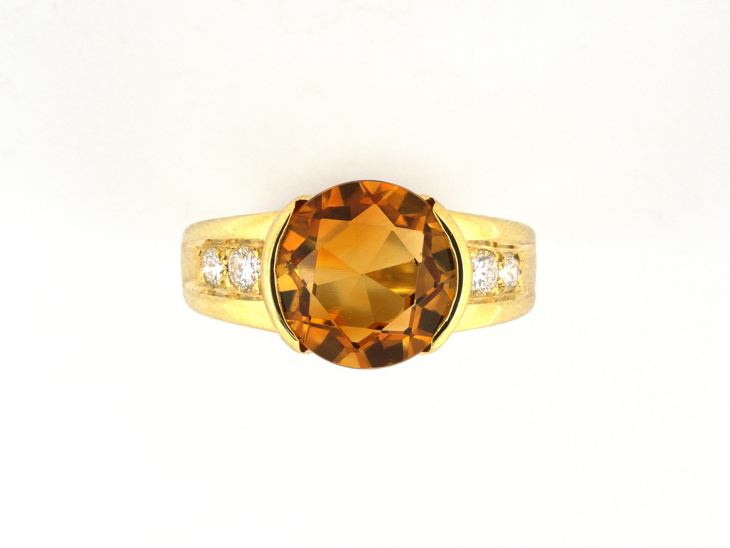 97287 - Tiffany Gold Citrine Diamond Engagement Ring