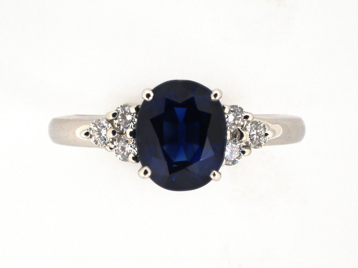 97292 - Tiffany Platinum AGL Sapphire Diamond Engagement Ring