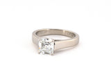 97425 - Platinum Asscher Cut Gia Diamond 4-Prong Solitaire Engagement Ring