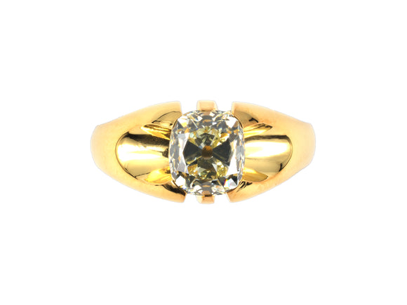99931 - Gold Diamond Gents Belcher Ring