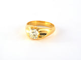 99931 - Gold Diamond Gents Belcher Ring