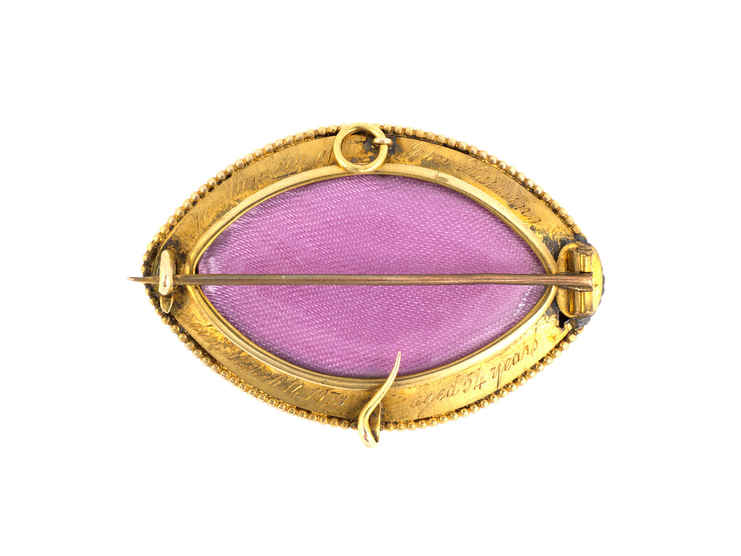 20643 - Circa 1875 Victorian Gold Onyx Pearl Pin Pendant
