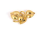 20682 - Circa 1978 Yard Gold Diamond Leaf Brooch