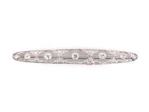 21052 - Art Deco Platinum Diamond Bar Pin