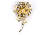 21503 - Circa 1960 Webb Platinum Gold Diamond Rose Flower Pin