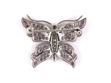 21750 - SOLD - Circa 1996 Tiffany Platinum Pink Diamond Butterfly Pin