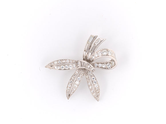 22324 - Platinum Diamond Flower Spray Pin