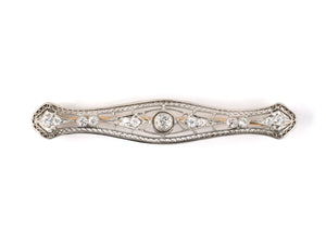 22325 - Edwardian Platinum Diamond Filigree Pin