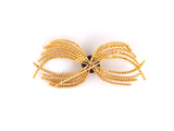 22778 - SOLD - Gold Amethyst Twisted Wire Bow Pin