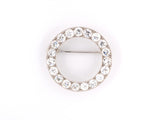 23084 - SOLD - Art Deco Black Starr Frost Platinum Diamond Circle Pin