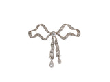 23138 - Edwardian Platinum Gold Diamond Flexible Bow Pin