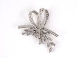 23260 - Circa1950 French Platinum Diamond Ribbon Pin