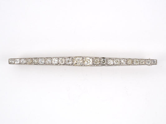 23275 - SOLD - Art Deco Platinum Diamond Bar Pin