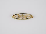 23302 - SOLD - Art Nouveau Taylor & Co Gold Enamel Sapphire Bar Pin