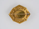 23559 - Victorian Etruscan Revival Gold Pearl Pin