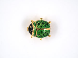 23650 - SOLD - Gold Enamel Lady Bug Pin