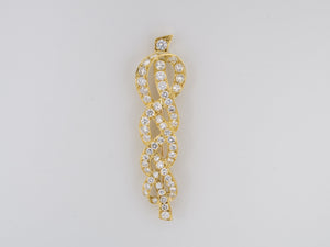 23686 - Gemlok Gold Diamond Braid Knot Pin