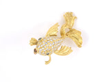 23899 - SOLD - Gold Diamond Koi Fish Pin