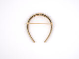 23921 - SOLD - Victorian Platinum Gold Diamond Horseshoe Pin