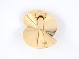 23967 - Retro Gold Platinum Citrine Diamond Swirl Clip Pin