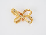 23978 - Gold Knot Ribbon Bow Pin