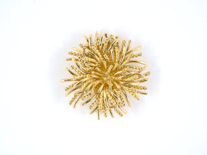 24067 - Circa 1975 McTeigue Gold Thistle Pin With Pendant Hook