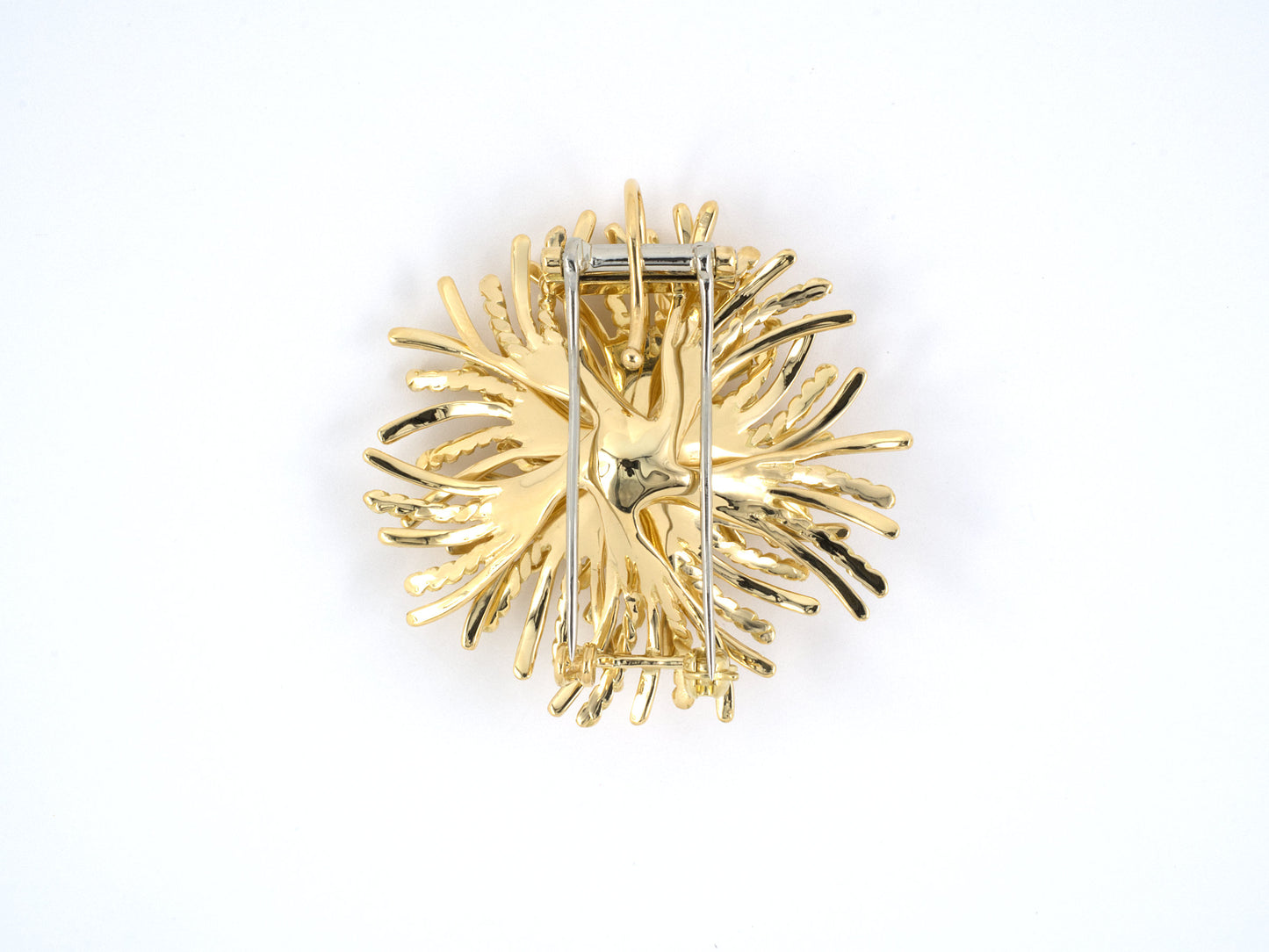 24067 - Circa 1975 McTeigue Gold Thistle Pin With Pendant Hook