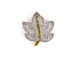 24078 - Jean Vitau Platinum Gold Diamond Maple Leaf Pin