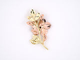 24094 - Retro Eckfeldt Ackley Gold Citrine Pearl Flower Pin
