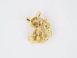24120 - SOLD - Marcel Guyot Gold Ruby Fox Pin