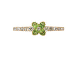 24140 - Victorian Gold Diamond Peridot X Center Bar Pin