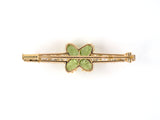 24140 - Victorian Gold Diamond Peridot X Center Bar Pin