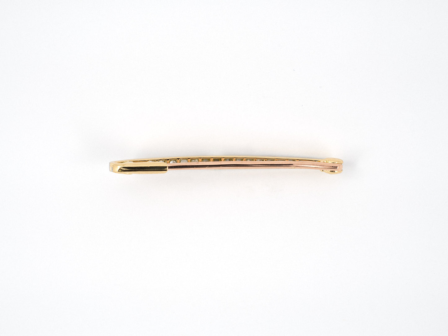 24146 - SOLD - Edwardian French Platinum Gold Rose Cut Diamond Lingerie Pin